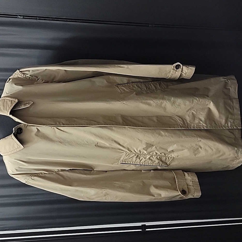 Coach Vintage Men's Tan Trench Coat With Leather Trim $Final Reduction$